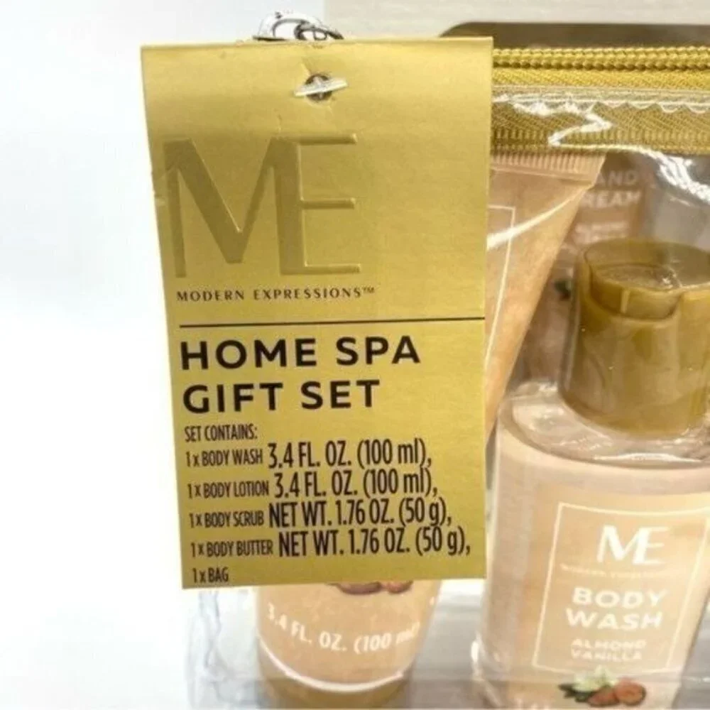 Bath & Body Gift Set & Hand Care Gift Set Almond Vanilla New